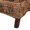 Bali & Pari Vevina Modern Bohemian Dark Brown Mahogany Wood and Woven Seagrass Arm Chair 238-13482-ZORO - alternate 7